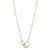 Organic Double Circle Necklace -  Gold