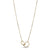 Organic Double Circle Necklace -  Gold