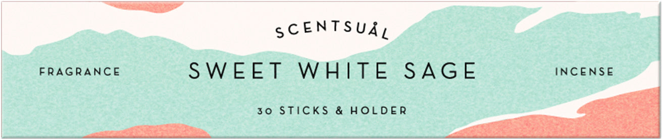 Scentsual Japanese Incense + Ceramic Holder  - Sweet White Sage