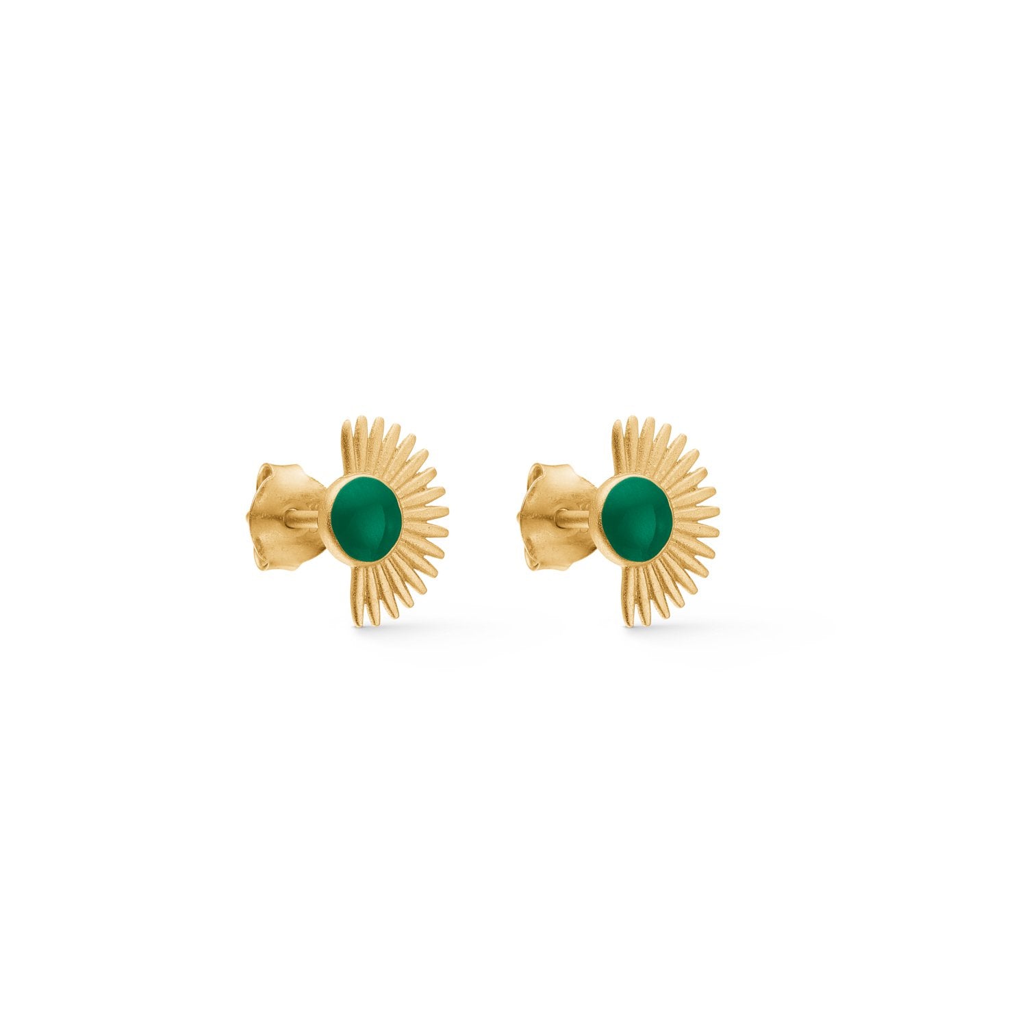 Soleil Studs - Petrol Green